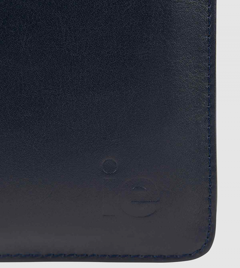 IE Leather Ipad Case. Navy color zoom