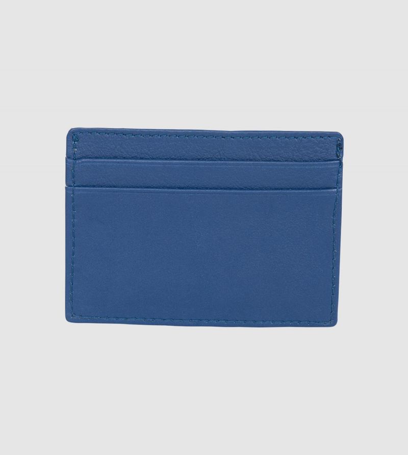 IE Leather Wallet. Blue color back