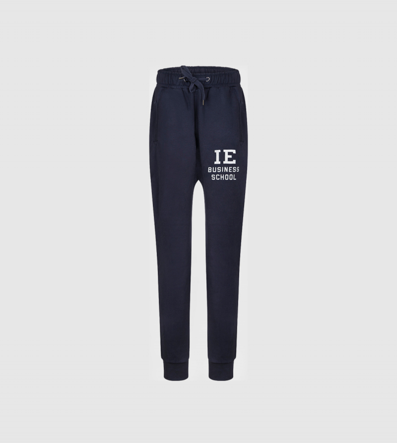 IE Business School Sweatpants. Navy color front
