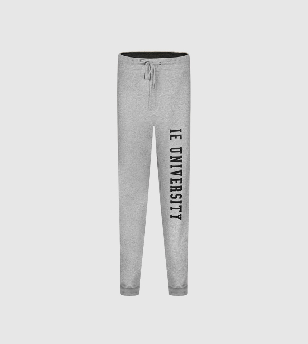 IE University Men's Sweatpants. Grey color front