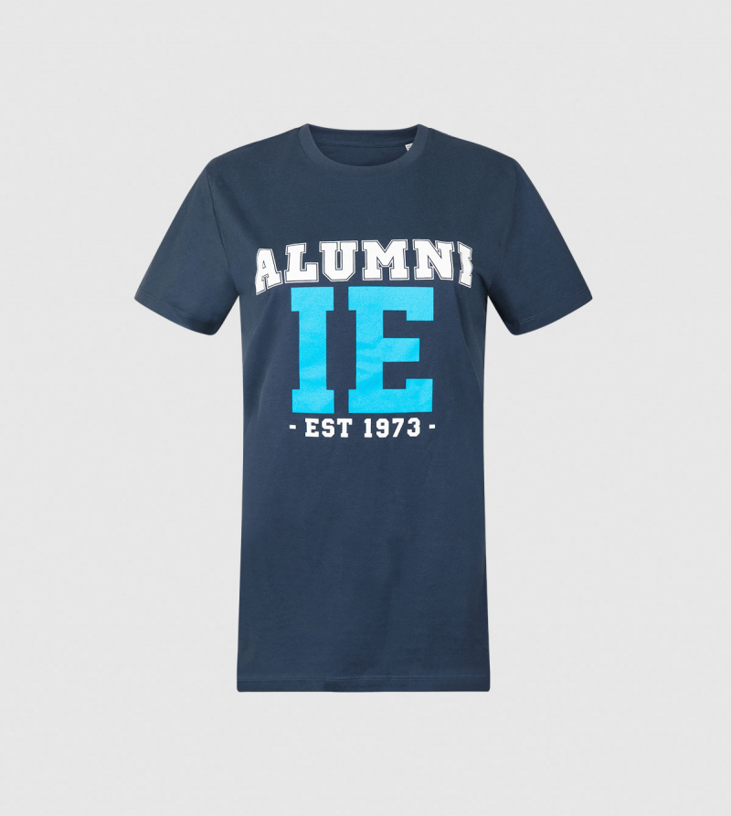 IE Alumni Unisex T-shirt. Navy color front