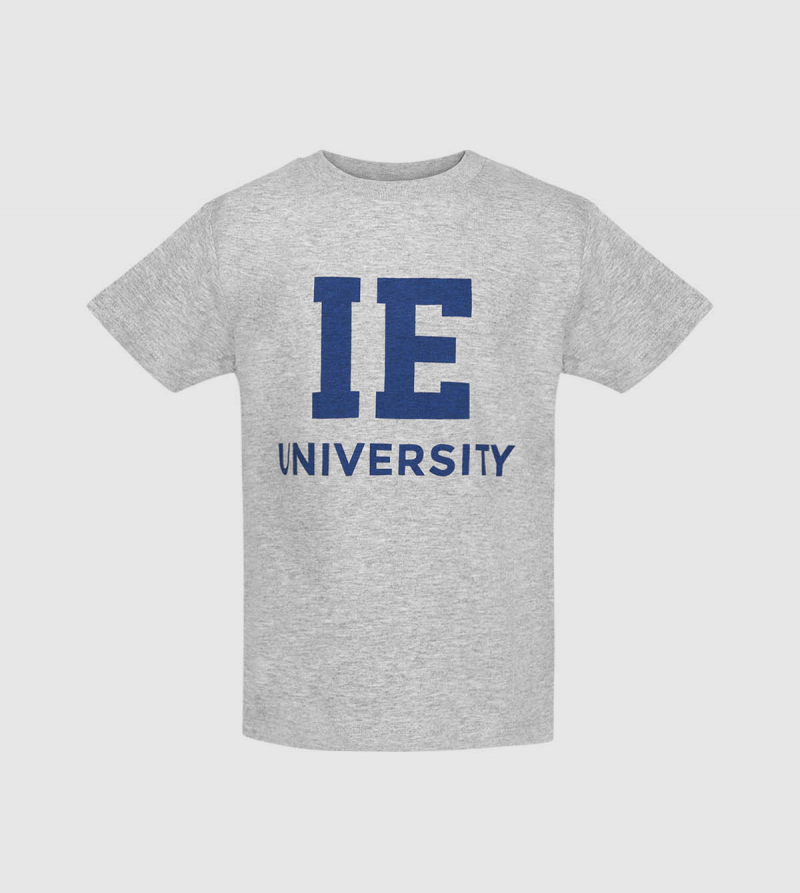 IE University Kids T-Shirt. Grey color zoom
