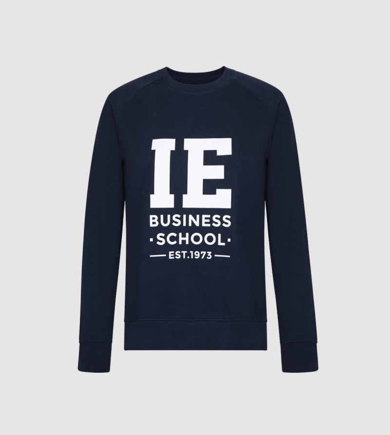IE Business School Women's Sweatshirt. Navy color front