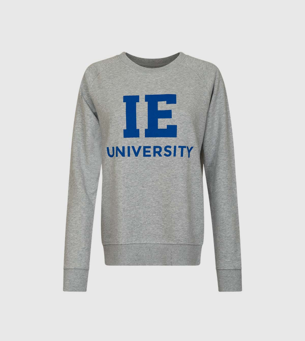 IE University Sweatshirt. Grey color front