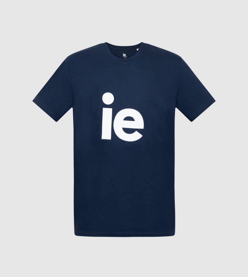 IE T-Shirt. Navy color front
