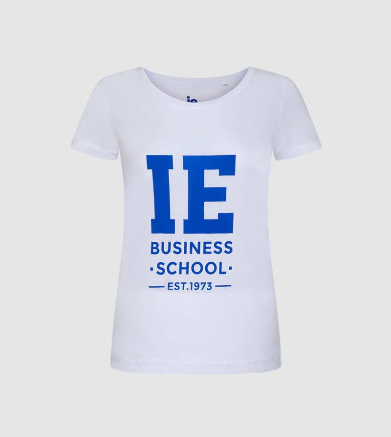 Camiseta de Mujer IE Business School de color blanco front