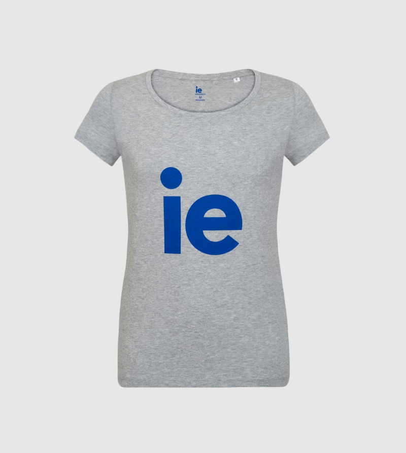 Camiseta de Mujer IE. Color gris front