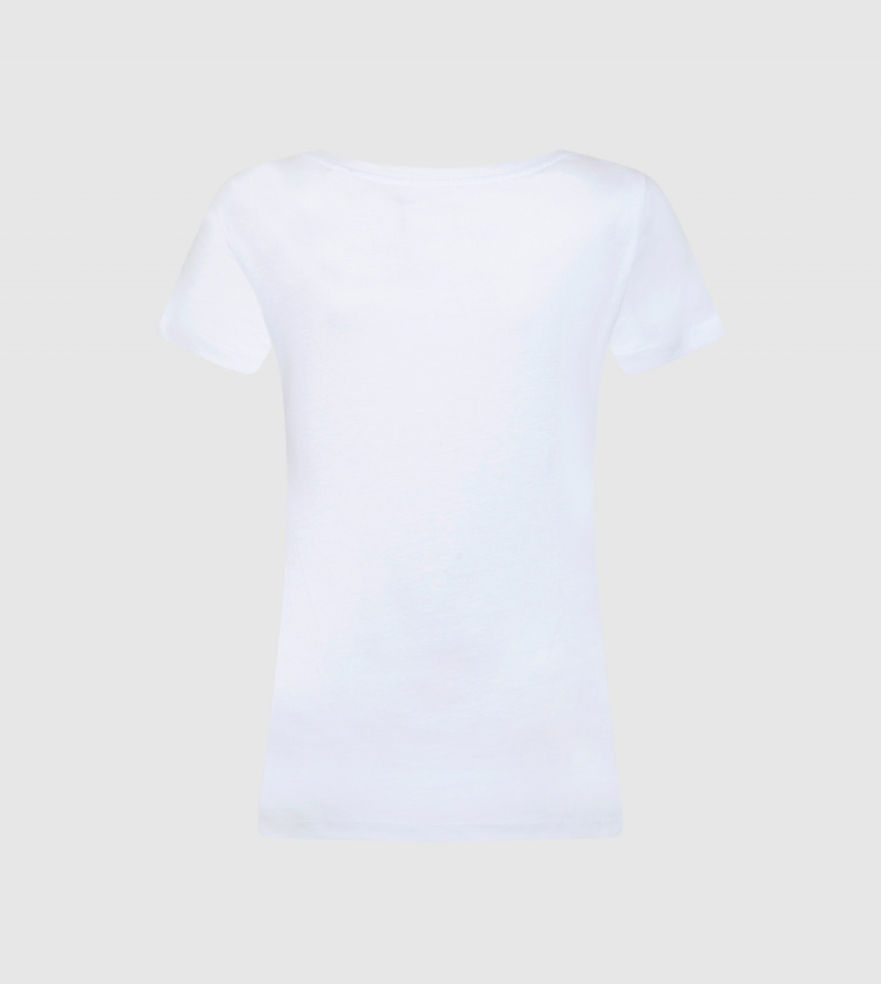 Camiseta de Mujer IE. Color blanco back