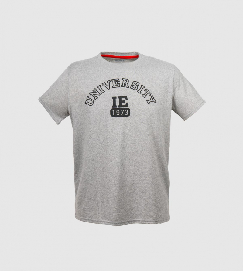 IE University Men's T-Shirt. Grey color front