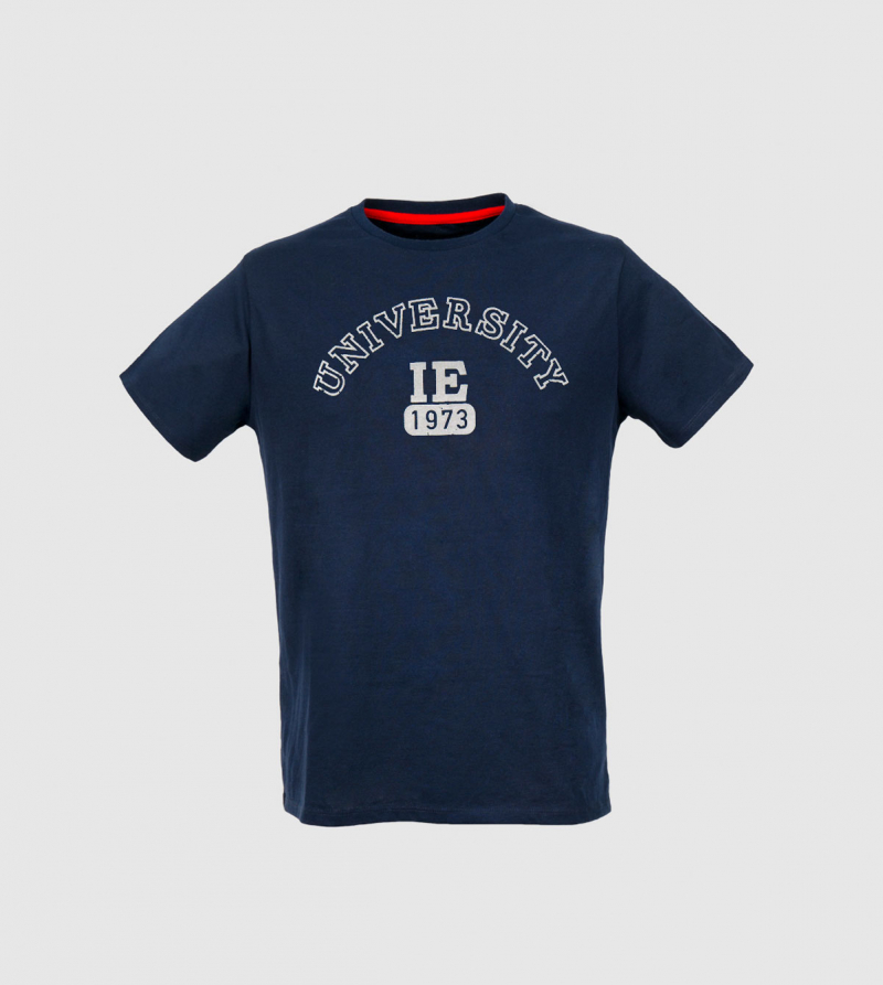 IE University Men's T-Shirt. Navy color front