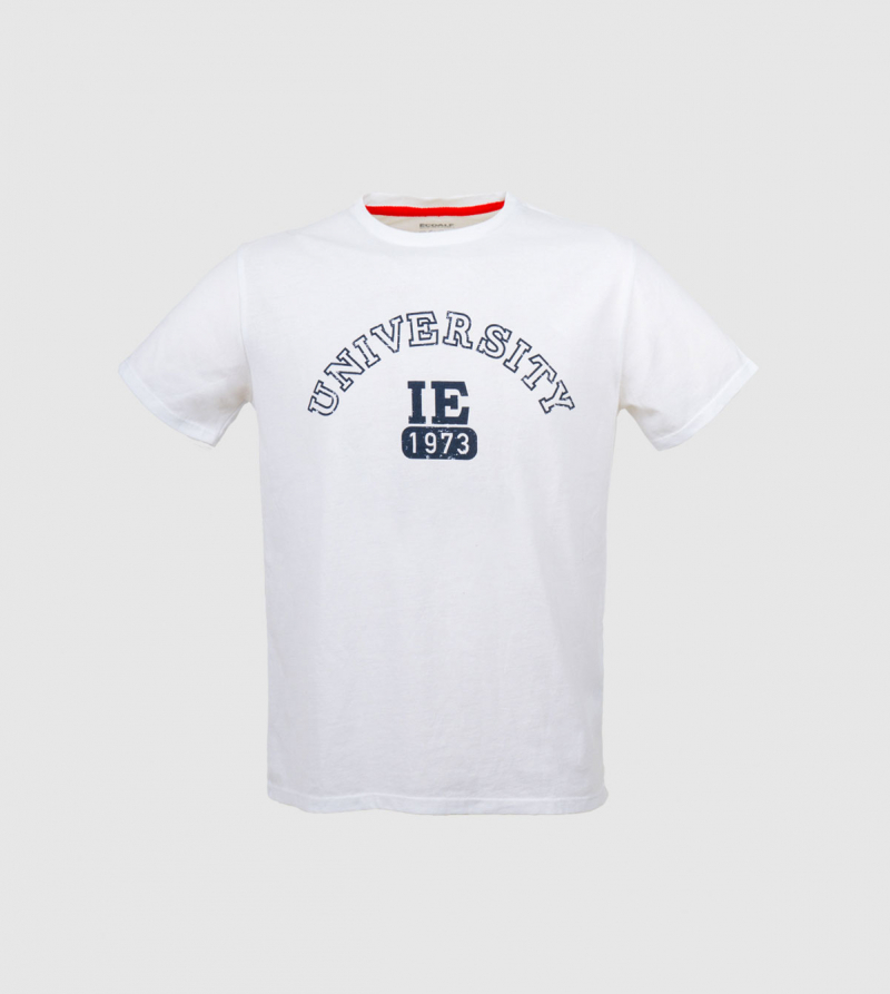 Camiseta de Hombre IE University de color blanco back
