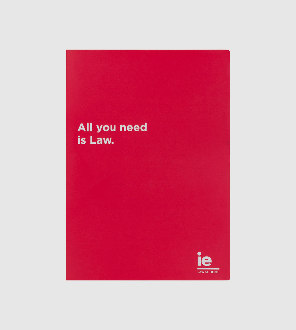 Cuaderno de Notas IE Law. Color rojo front