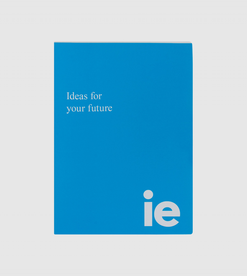 Cuaderno de Notas IE. Color azul front