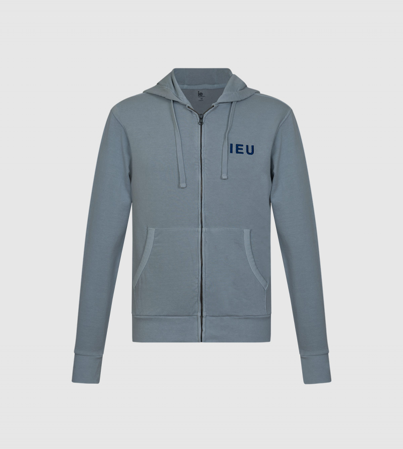 Amazona IE University Full-Zip Hoodie. Grey color front