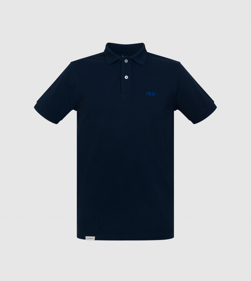 Tibet IE University Polo. Navy color front