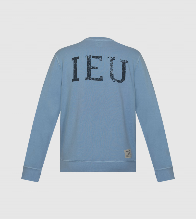 Nilo IE University Sweatshirt. Light blue color back