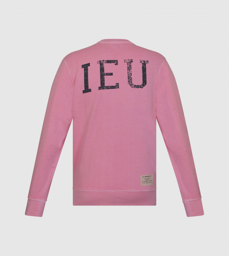 Nilo IE University Sweatshirt. Pink color front
