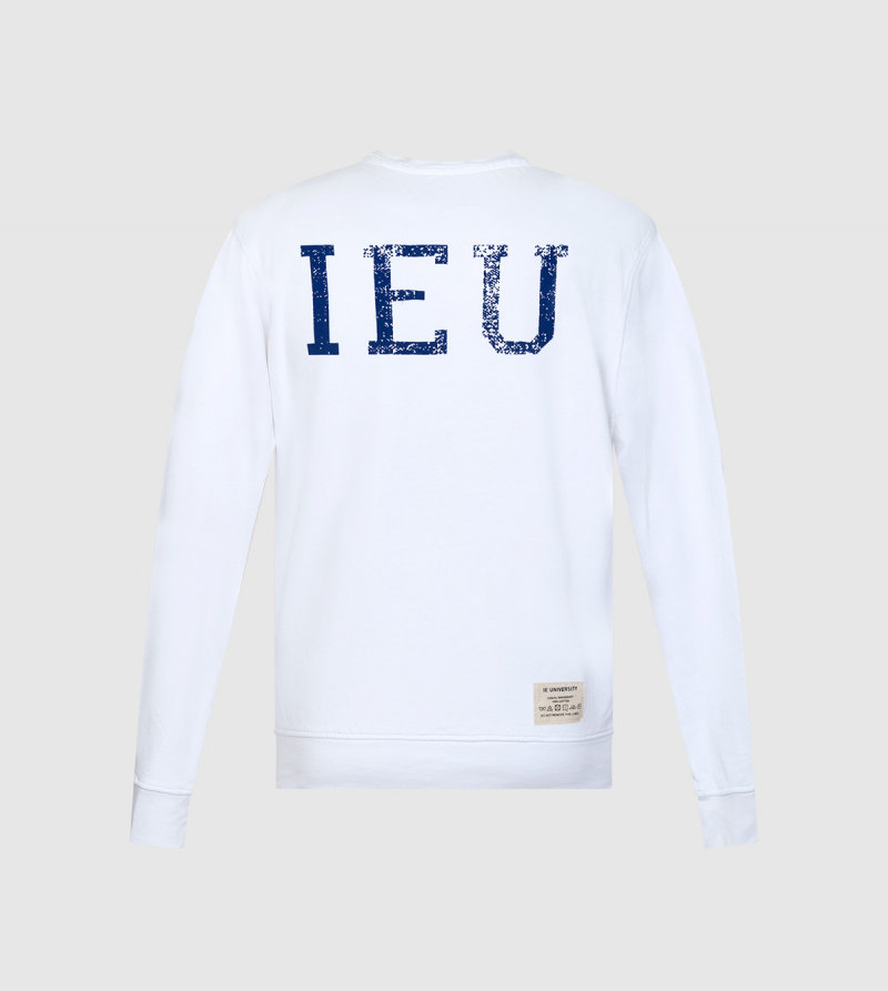 Nilo IE University Sweatshirt. White color back