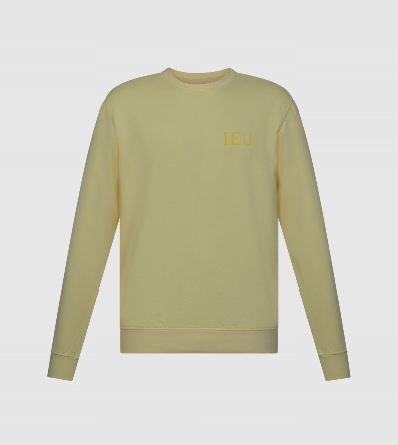 Nilo IE University Sweatshirt. Yellow color front