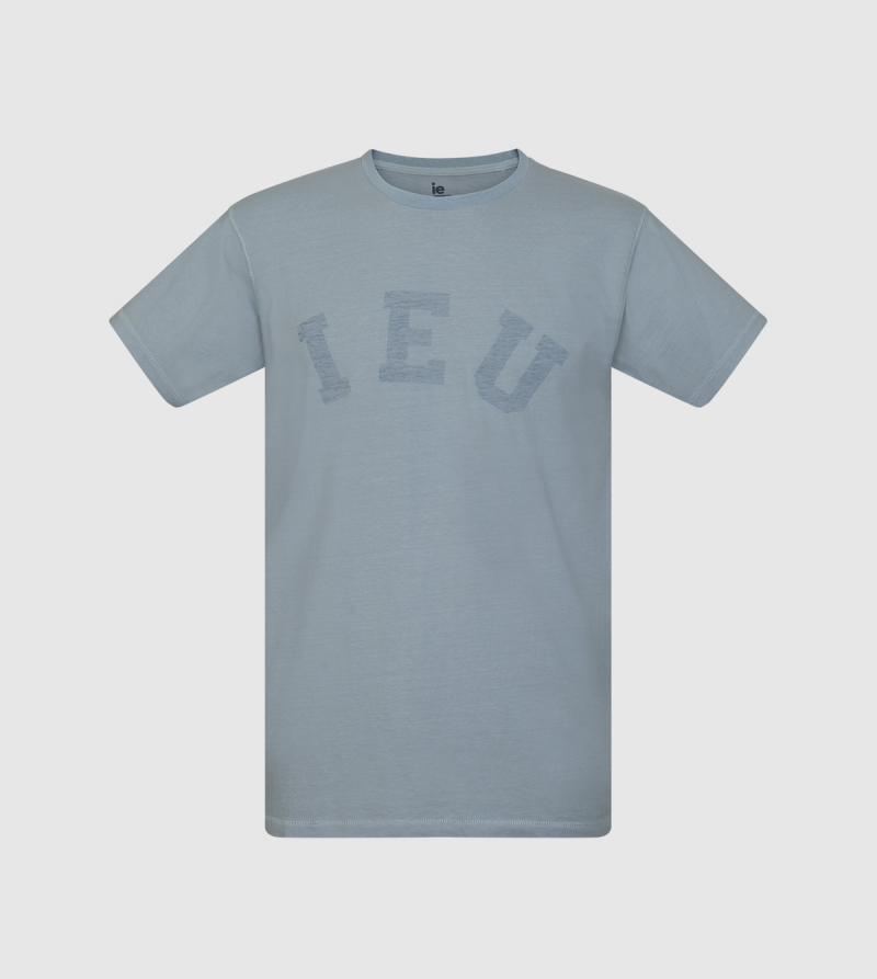 Zeus IE University T-shirt. Grey color front
