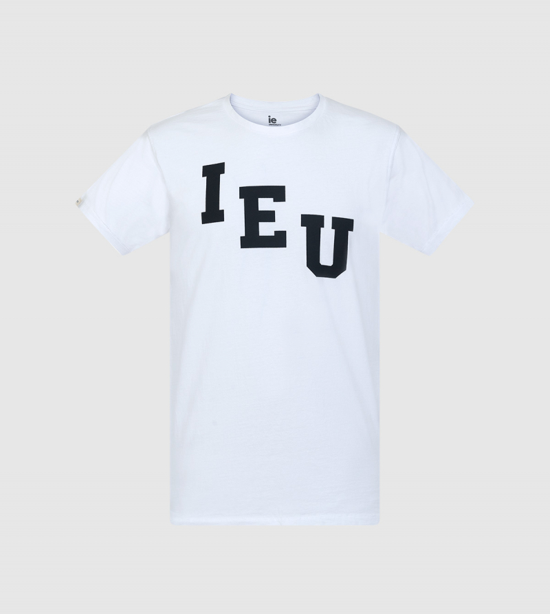 Poseidon IE University T-shirt. White color front