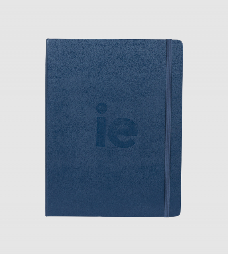 Notebook IE Plain. vivid blue color front