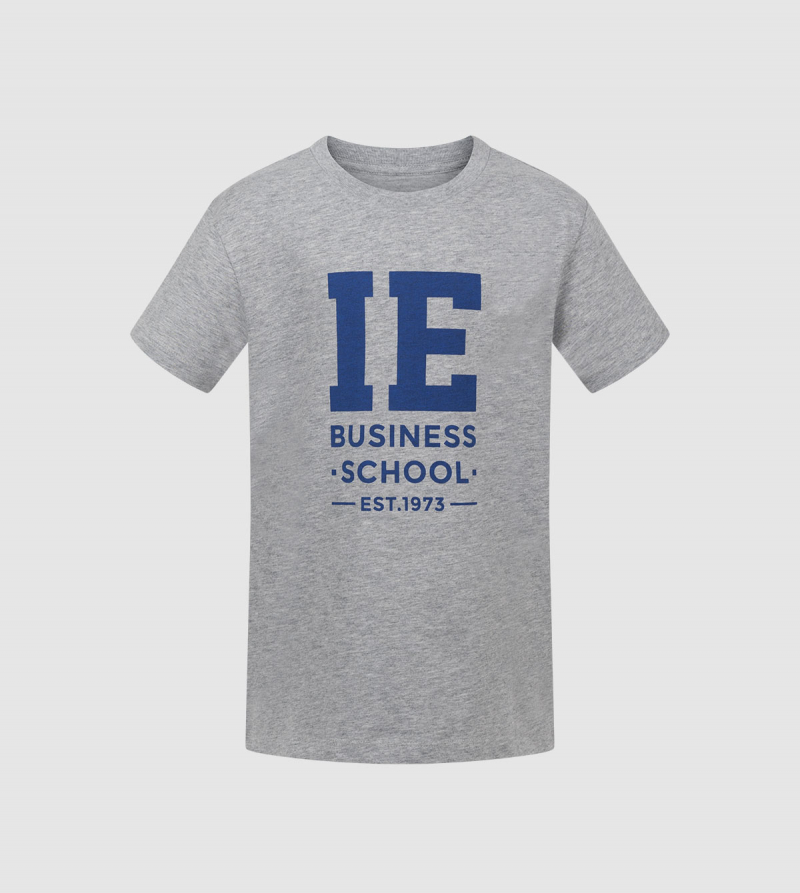 IE Alumni IEBS T-shirt. grey colour front