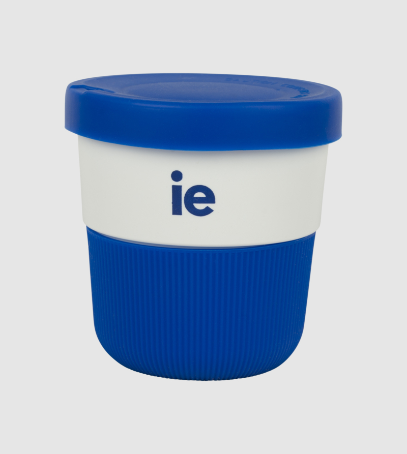 IE Recycle Cup. vivid blue  colour front|IE Recycle Cup. vivid blue  colour back