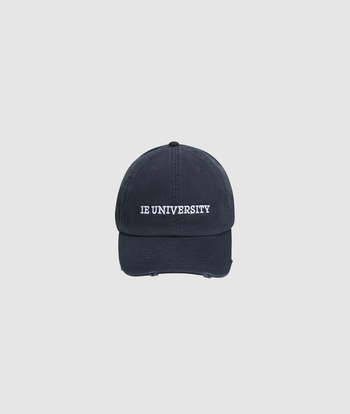 Cap Destroyed IE University. navy colour front
