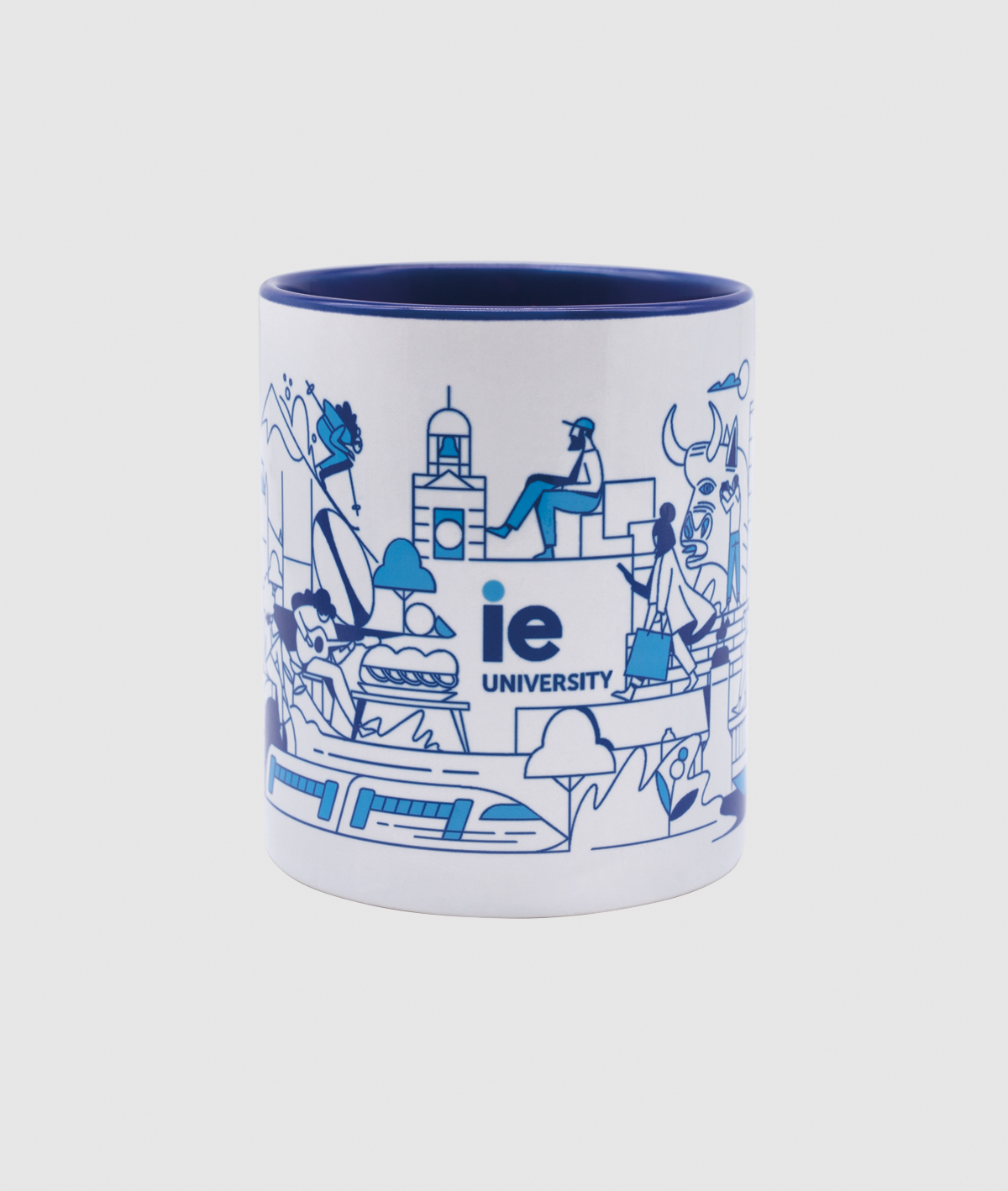 Madrid IEU Ceramig Mug - Limited Edition. white colour front