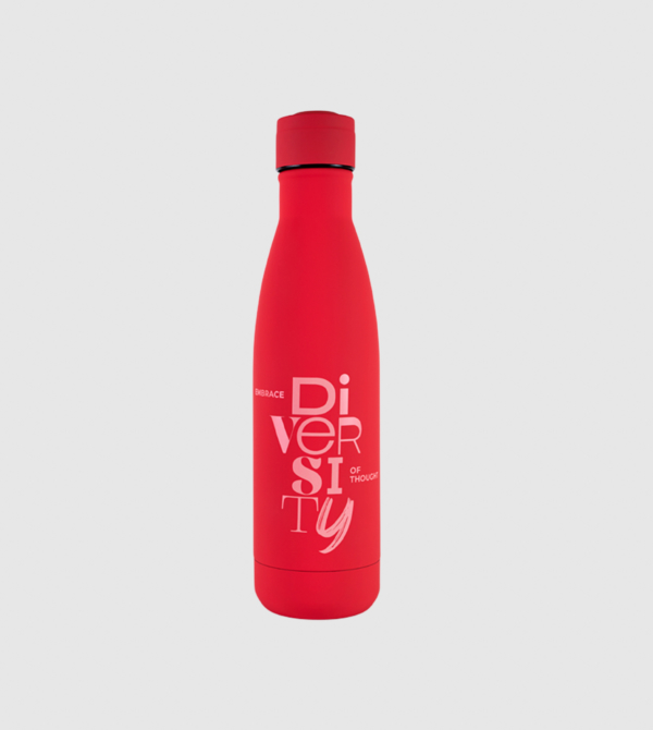 IEU Diversity Limited edition Cool Bottle. red colour front|IEU Diversity Limited edition Cool Bottle. red colour back