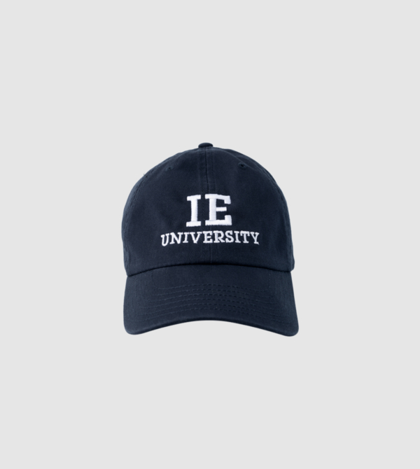 Cap Dad Hat IE University. Navy colour front