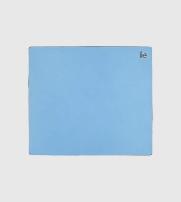 Mouse Pad Leather IEU. Light Blue Leather colour front