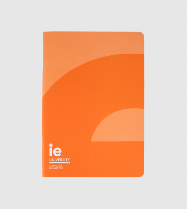 Notebook Humanities School. Tangerine Orange colour front