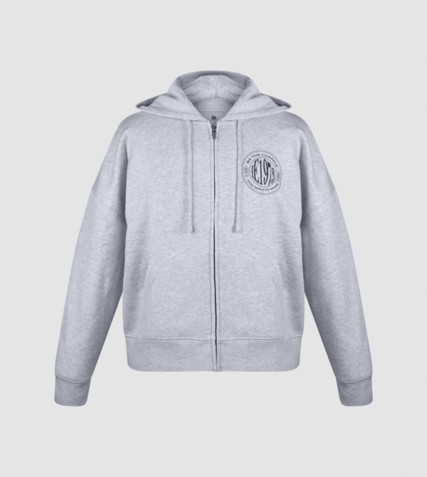 Hoodie IDA IEU. Cool Heather Grey front