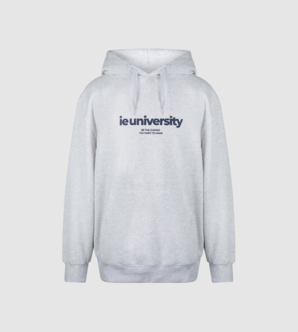 Hoodie Oversize Be The Change IEU. Light Grey  front