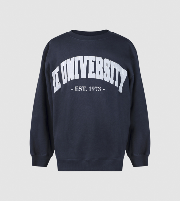 Sweatshirt Oversize Velvet IEU. French Navy front