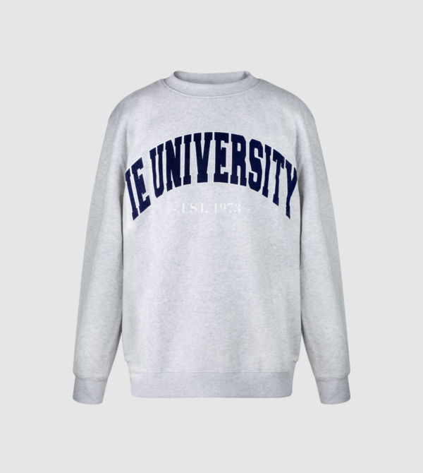 Sweatshirt Oversize Velvet IEU. Light Grey front