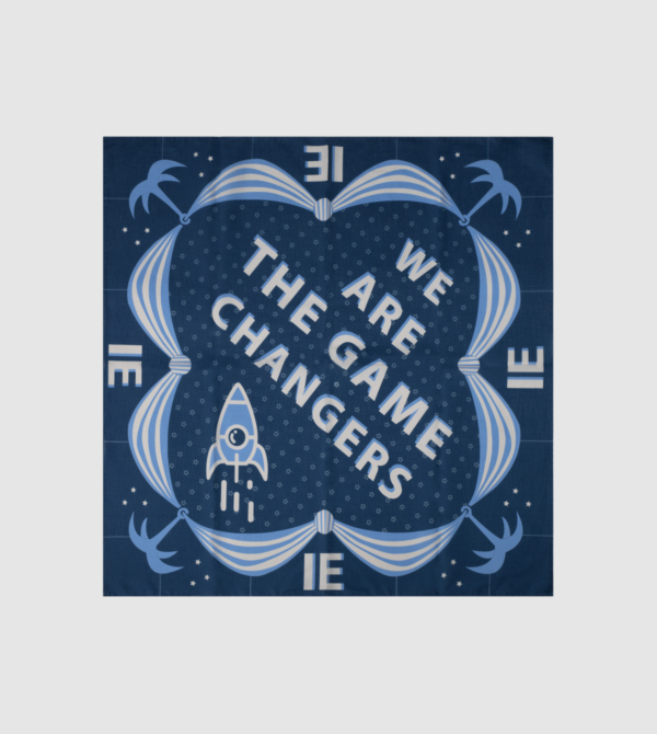 Rocket Cotton Bandana IEU. Navy colour front