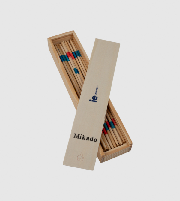 Wooden Mikado Game IEU. Dark Blue colour front