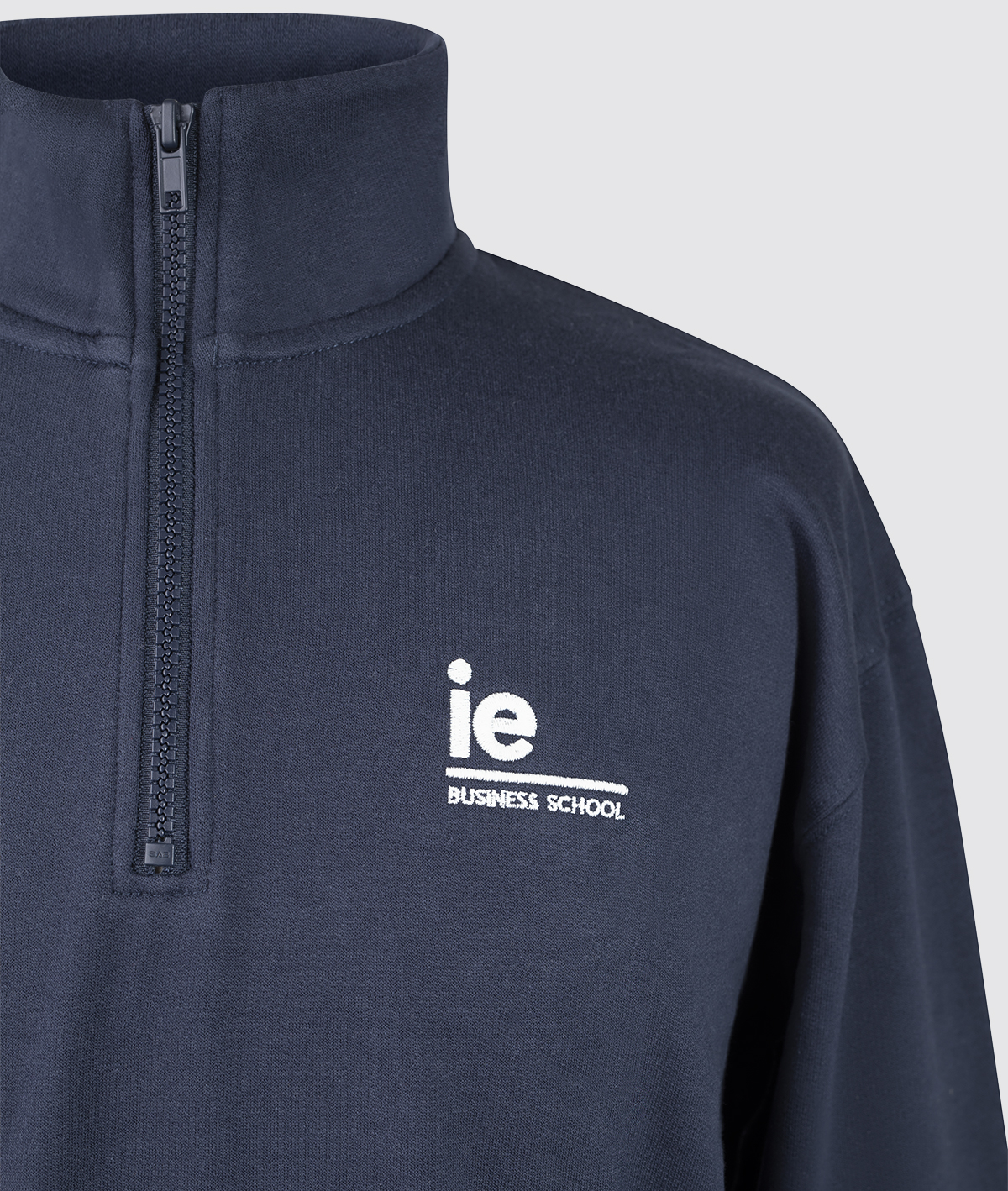 IE Business School Sweatshirt Half Zip. French Navy colour