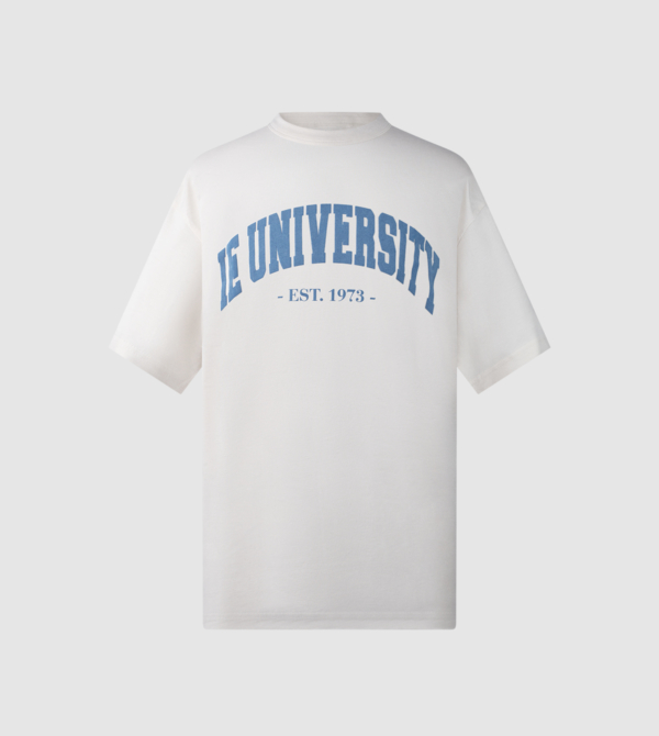 Puffed Ink IEU Oversized T-shirt. Off White colour front