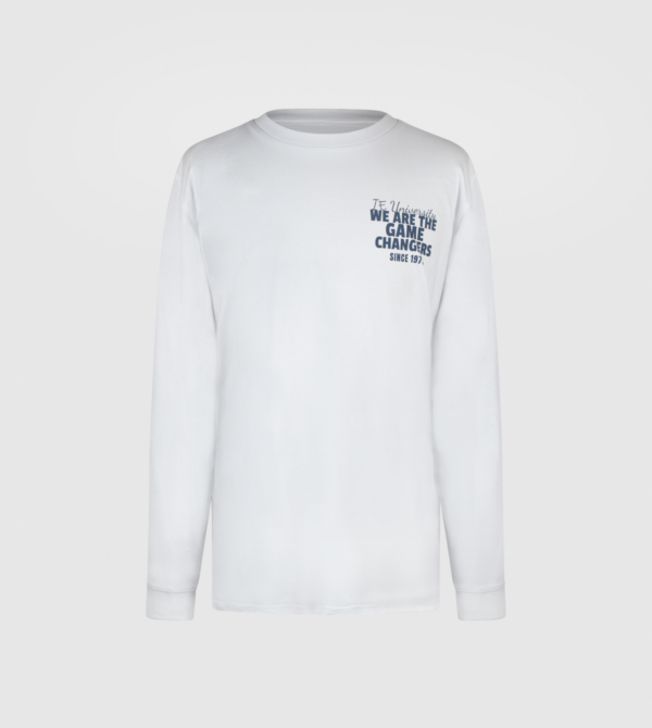 Game Changer Long Sleeve T-Shirt. White colour front