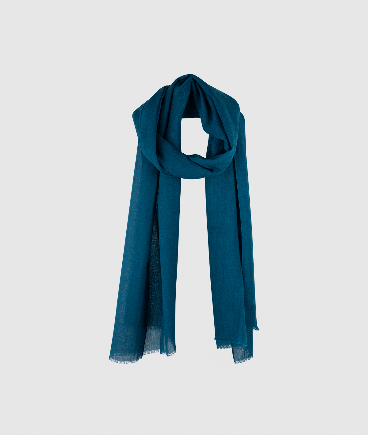Silk Wool Foulard IEU. Blue Champion colour front