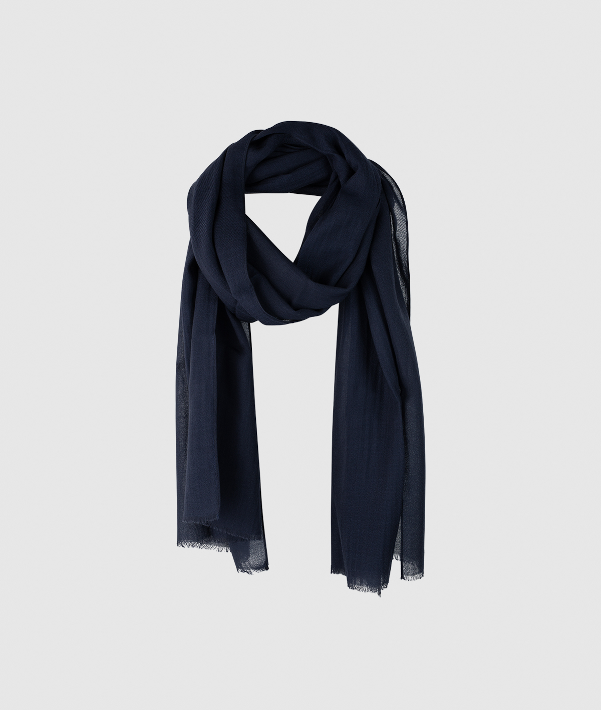 Silk Wool Foulard IEU. Marine colour front